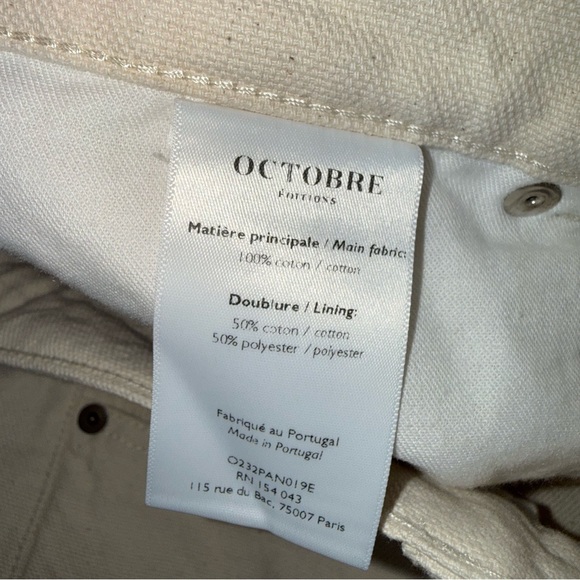 OCTOBRE NWT Men's Barkley Jeans in Ecru Size 30 Wide and Tapered Fit $145 - Picture 10 of 11